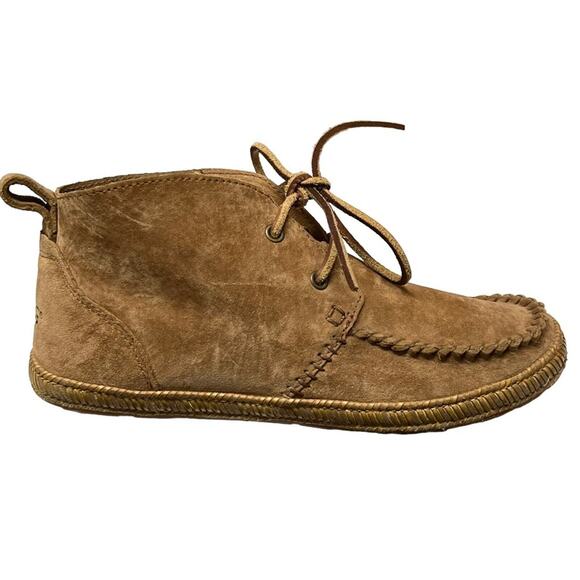 UGG Australia Chestnut Suede Moccasin Booties Size 6.5 - Picture 1 of 8